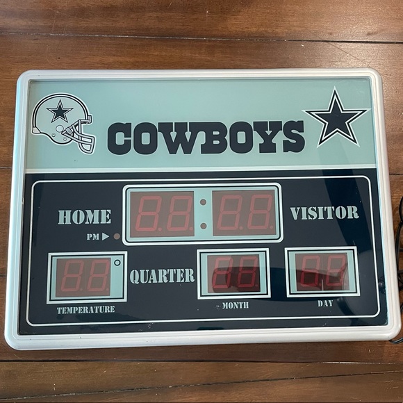 Wall Decor Vintage Dallas Cowboys Scoreboard Wall Clock Poshmark